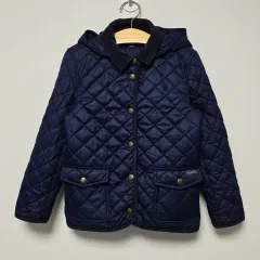 6x ポロ ラルフローレン キッズ 女の子 キルティング ジャケット ネイビー