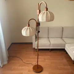 ★超激レア品★ Domus ランプ 2灯 チーク材 ドムズ 照明 ライト ☆超激レア品☆ Domus ランプ 2灯 チーク材 ドムズ 照明 ライト ②☆極