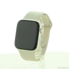 〔中古品〕 Apple Watch Series 7 GPS 45mm スターライトアルミニウムケース スターライトスポーツバンド【344】