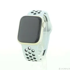 〔中古品〕 Apple Watch Series 7 Nike GPS 41mm スターライトアルミニウムケース ピュアプラチナム／ブラックNikeスポーツバンド【258】