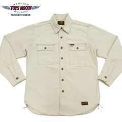トイズマッコイ ヘリンボーン ワークシャツ TOYS McCOY & CO. DOCKER SHIRT 長袖シャツ TMS2508 アイボリー