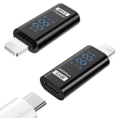 新品 MoKo Type C to ライトニング 変換アダプタ 2枚セット 出力スクリーン表示 TypeCからライトニング変換用 アダプター 35W PD充電対応 480Mbpsデータ転送 USB-C iPhone 変換コネクタ タイプCからiOS変換コネクタ