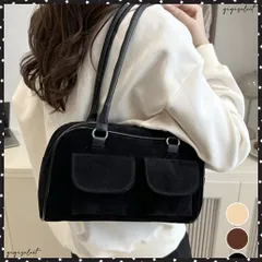 ショルダーバッグ ハンドバッグスエード調 レディース 肩掛けカバン 無地バッグ ポケット付き 大人 おしゃれ レトロ シンプル 韓国風 軽量バッグ 2wayバッグ オフィスカジュアル