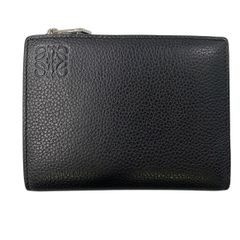 極美品】LOEWE 二つ折り財布 レザー 黒 アナグラム - メルカリ