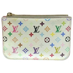 LOUIS VUITTON (ルイヴィトン) モノグラムマルチカラー ポシェットクレ コインケース 小銭入れ ホワイト PVCレザー M93734