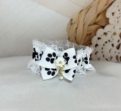 うささ様専用、ダルメシアン柄、わんちゃん猫ちゃん用襟付き首輪