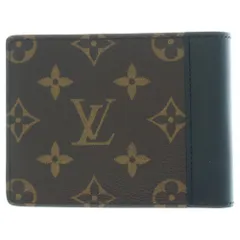 LOUIS VUITTON (ルイヴィトン) モノグラム ポルトフォイユミュルティプル 二つ折り財布 コンパクトウォレット コインケース ブラウン×ブラック M69408