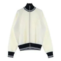 JIL SANDER (ジルサンダー) HN LS ZIP UP JACKET エンボスロゴ ジップアップ ウールジャケット ホワイト/ブラック J22HP0041のサムネイル