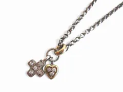 フォリフォリ Folli Follie シルバー ゴールド SV925 ハート クロスモチーフ ラインストーン ジュエリー アクセサリー 8.5g