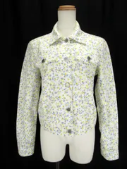 ユナイテッド・カラーズ・オブ・ベネトン UNITED COLORS OF BENETTON ジャケット デニム Gジャン 花柄 S 白