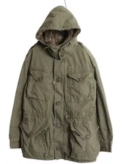 【お得なクーポン配布中!】 ポロ ラルフローレン ミリタリー ジャケット メンズ M / カナダ軍 フィールド タイプ 脱着 ボア パイル フリース ライナー パーカー カーキ