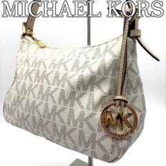 マイケルコース MICHAEL KORS ワンショルダー バッグ PVC ホワイト ベージュ ロゴ Y2K Shoulder Bag Logo PVC White Beige