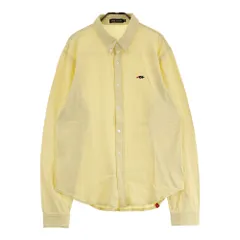 サイズ：L ROUGH&SWELL ラフアンドスウェル  長袖シャツ ボタンダウン  イエロー系 [240101548073] ゴルフウェア メンズ ストスト