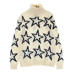 サイズ：0 PEARLY GATES パーリーゲイツ  タートルネック ウール ニットセーター 星柄 ホワイト系 [240101552746] ゴルフウェア レディース ストスト