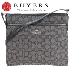 【中古】 コーチ ショルダーバッグ F29960 シグネチャー キャンバス レザー グレー ブラック 斜め掛け カジュアル 普段使い レディース 女性 COACH