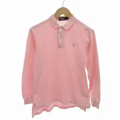 ポロラルフローレン ビッグポニー ポロシャツ y2k ピンク 白刺繍 Ralph