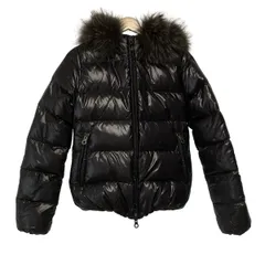 DUVETICA(デュベティカ) ダウンジャケット サイズ40 M レディース美品  ADHARA 黒 フード/ファー/冬物