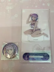 【広店】新条アカネ B賞 D賞 アクリルスタンド 缶バッジ くじコレ グリッドマン ユニバース ナイトプールver.【717-2926】