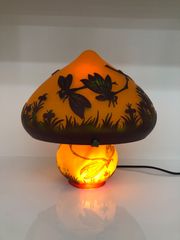 美品】フランス アールヌーボー ガレ風 キノコ ランプ スタンドランプ