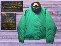 ✅️ PREMIUM QUALITY GOOGLE DOWN Eddie Bauer エディーバウアー 90s頃 ビンテージ グースダウン ショート丈 ダウンジャケット エメラルドグリーン アウトドア
