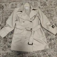 23区　トレンチコート　ベージュ　コットンポリ　コート　レディース　中古　古着