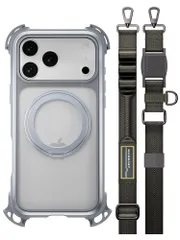 新品 【MagEasy】 iPhone 17 Pro Max 対応 ケース クリア ショルダー ストラップ MagSafe対応 リング スタンド 耐衝撃 スマホケース マグセーフ ショルダーケース [ iPhone17ProMax 対応 携帯ケース ] Ody