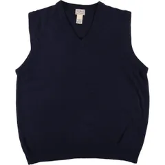 古着 90~00年代 エルエルビーン L.L.Bean Vネック ウールニットベスト メンズXL相当/eaa595795
