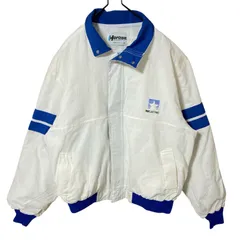 ホワイト ブルゾン アウター 2XL オーバーサイズ ジャケット メンズ  長袖