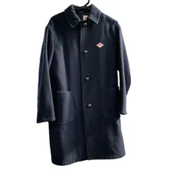 ♪3465 DANTON ダントン ウールモッサコート  ネイビー 34 サイズ 中古
