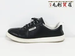 シャネル CHANEL サイズ41 G34145 ロゴレース カーフスキン スニーカー ブラック 27.0cm 【中古】 メンズ ローカット 靴のサムネイル