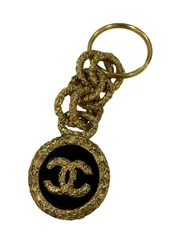 【管理番号-P】CHANEL ヴィンテージ チャーム キーリング ココマーク 現状品