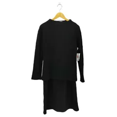 プランテーション Plantation シワ加工デザイン ウール クルーネック ニット スカート セットアップ レディース  M