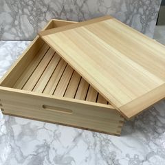 No22119【保冷剤付き】 寿司ネタケース、ネタ箱、目皿付き【手作り