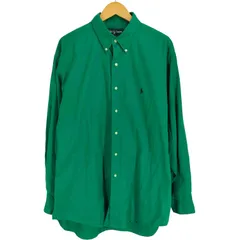 ラルフローレン RALPH LAUREN 90S BLAKE コットン ポニー刺繍 B.D L/S シャツ メンズ import：L 