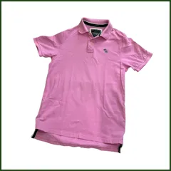 中古●Abercrombie & Fitch / アバクロンビー&フィッチ● ポロシャツ ピンク Lサイズ 半袖 ワンポイント刺繍 Tシャツ 衣類 綿 服