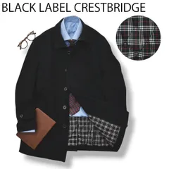 ブラックレーベル クレストブリッジ メルトン ウール コート 中綿 L ブラック
