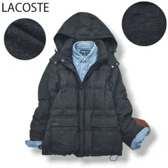 ラコステ LACOSTE フード付き ショート ダウンジャケット パーカ 42♪