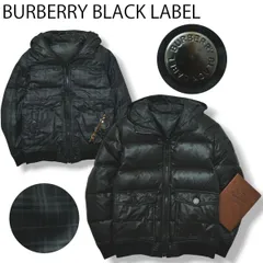 【高品質 】 バーバリーブラックレーベル リバーシブル ダウンジャケット Ｍ 黒