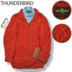 90sヴィンテージ カナダ製 サンダーバード カウチンセーター カーディガン 赤