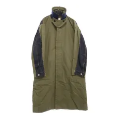 Sacai (サカイ) 【SAMPLE】 20AW 再構築 デニム ミリタリードッキングコート カーキ/インディゴのサムネイル