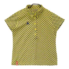 サイズ：L LE COQ GOLF ルコックゴルフ  半袖ポロシャツ 総柄 イエロー系 [240101546408] ゴルフウェア レディース ストスト