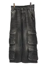 ディーゼル DIESEL D-SIRE-CARGO-S デニムカーゴパンツ 黒 A11871 デニム ブラック サイズ23 101MB-774