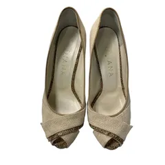 ♪3468 DIANA ダイアナ ハイヒール パンプス 中古 22㎝ オープントゥ レッドソール