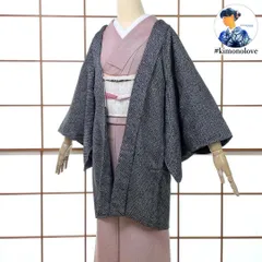 羽織 総絞り 正絹 鹿の子 ドット ブラック 羽織紐付き 着物 kimonolove【未使用品 新古品 オゾン消臭サービス】A-2245