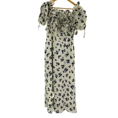 スナイデル snidel 24SS ボリュームラッフルフリルプリントワンピース レディース JPN：0 