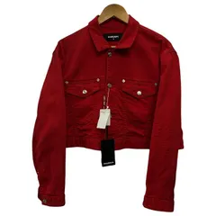 未使用品 Dsquared2 ディースクエアード デニムジャケット レッド 36 メンズ 秋 アウター 冬 春 中古 W1