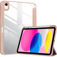 【数量限定】ProCase iPad 11世代/10世代 ケース iPad（A16）11インチ 2025/10.9インチ 2022通用 A2696 A2757 A2777 ペン収納 耐衝撃 三つ折り スタンド スマートカバー（ローズゴールド）