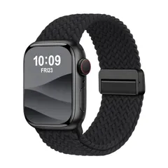 【数量限定】磁気式 ナイロン 49mm 46mm 45mm 44mm 42mm 41mm 40mm 38mm Apple バンド Watch バンド 編み込み バックル マグネット アップルウォッチ スポーツベルト ソロループ 伸縮性 iWatch アップルウ