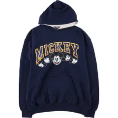 古着 90年代 DISNEY DESIGNS MICKEY MOUSE ミッキーマウス キャラクター スウェットプルオーバーパーカー USA製 メンズL相当/eaa595959