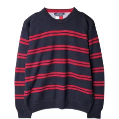 古着 90年代~ トミーヒルフィガー TOMMY HILFIGER ボーダー柄 コットンニットセーター メンズXL相当 ヴィンテージ/eaa590789